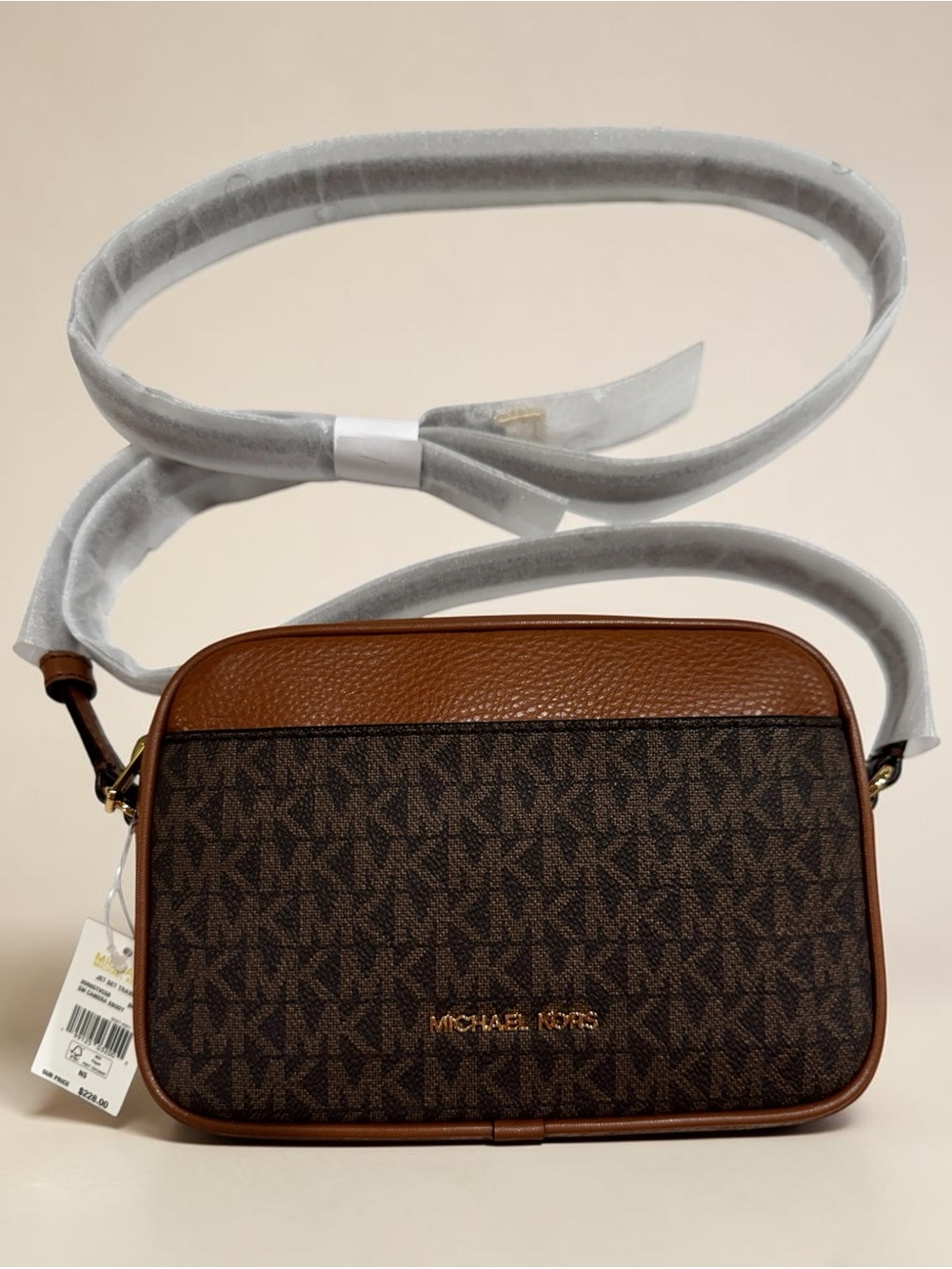 Michael Kors Jet Set Travel Small Camera Crossbody NWT Brown